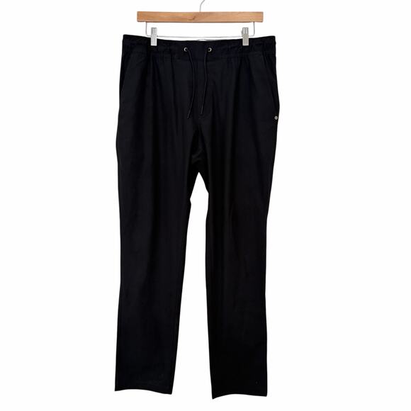 Vuori Black Meta Elastic Waist Pants Sz L
